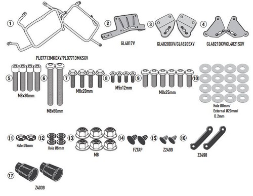 Kit portavaligie givi - kit,