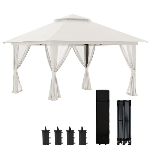 Outsunny gazebo pieghevole 4x4 - outsunny,