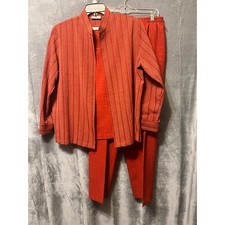 Draper's & Damon's PL 3 Large Set Giacca Tank Pantaloni Rosso Petite Outfit Nuovo senza etichette