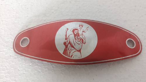 Placca san cristoforo per moto - placca,