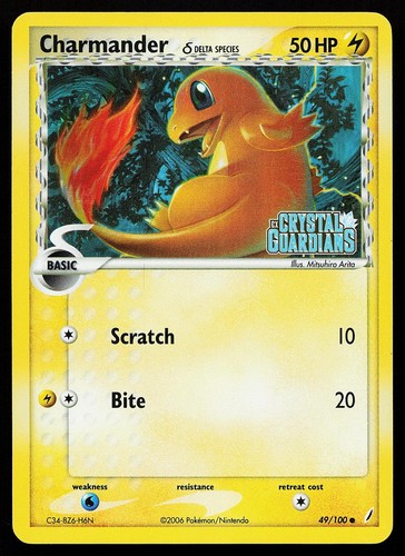 Carta pokemon charmander - carta,