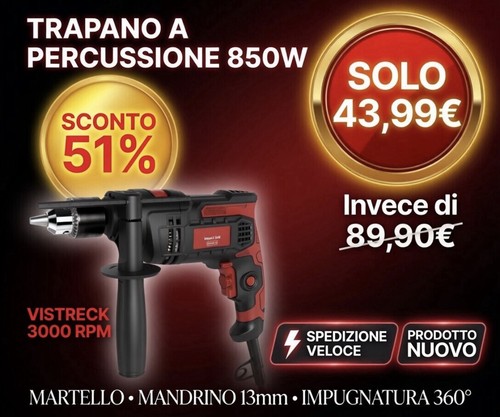 Trapano percussione 850w - percussione,