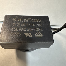 CONDENSATORE 1,2uF 450Vac AVVIAMENTO spunto MOTORE CBB61 CAPPA 450V VENTILATORE
