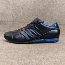 Scarpe da guida Adidas Porsche Design UK 9 EU 43.3 in pelle nera 2010 scarpe da ginnastica