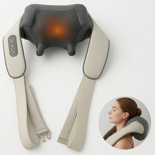 MASSAGGIATORE CERVICALE PER COLLO SCHIENA SPALLE ELETTRICO A CALORE TRE VELOCITÀ