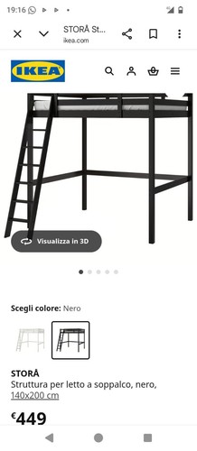 Letto soppalco ikea - letto,