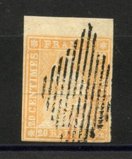 1854/62 - SVIZZERA - LOTTO/40606 - 20 RAPPEN ARANCIO HELVETIA SEDUTA - USATO