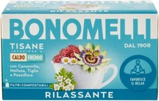 TISANA RILASSANTE BONOMELLI CAMOMILLA INFUSO CON MELISSA PER IL RELAX 16 FILTRI