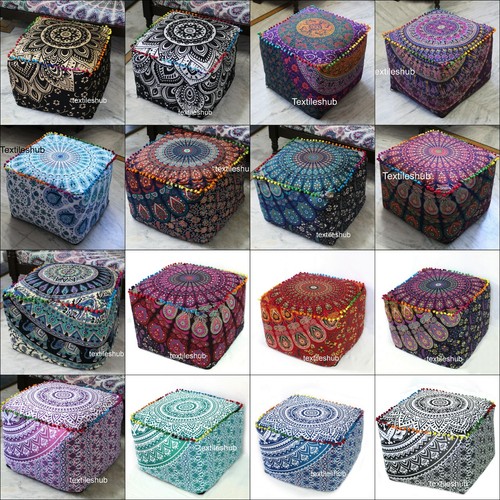 Copri pouf ottomano quadrato