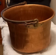 Paiolo in Rame d'epoca con Manico in Ferro del 900