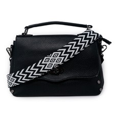 Borsa piccola tracolla donna nera borsetta passeggio per ragazza viaggio uscire