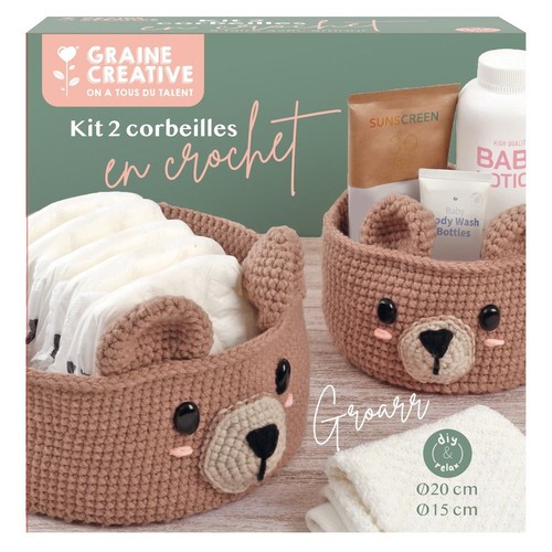 Kit uncinetto cestini orso - cestini,