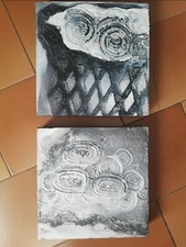 2 quadri Tecnica mista, Pasta materica, Acrilico, Resina, Bombolette spray 25×25