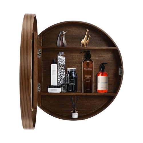 Armadio specchio bagno rotondo