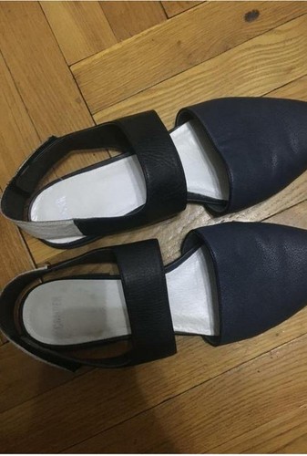 Tacchi donna camper pelle navy