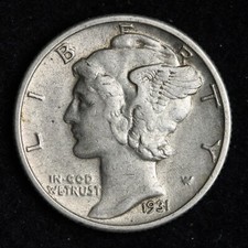 1931-S Mercury Silver Dime