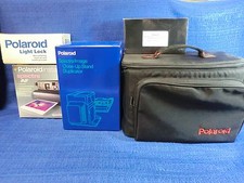 POLAROID SPECTRA AF CAMERA PLUS CLOSE UP STAND DUPLICATORE, BLOCCO LUCE, BORSA NUOVO