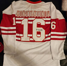Maglia Vladimir Konstantinov autografata personalizzata Detroit Red Wings retro JSA