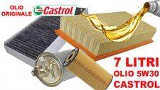 KIT 4 FILTRI TAGLIANDO OLIO 5W30 CASTROL MERCEDES CLASSE C 220 CDI W203 DAL 2000