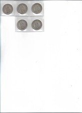 SVIZZERA LOTTO DI 5 MONETE IN ARGENTO DA 2 FRANCHI