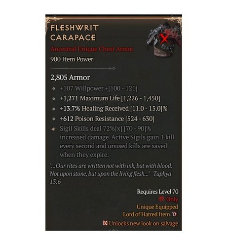 Diablo s13 fleshwrit - diablo, 4