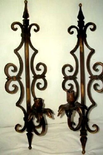 Applique candela ferro gotico