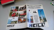 Pubblicità gru HEILA serie HL per autocarri, Brochure opuscolo scheda anni '70?