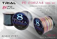 TRECCIATO DA PESCA TRIAL FORZA 8 PE BRAIDED LINE 1000 MT MULINELLO FILO TOTANI
