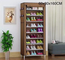 Scarpiera Salvaspazio In TNT Tessuto 9 Ripiani Mobile Per Scarpe 60 X 30 X 160