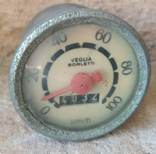 Contachilometri contakm VEGLIA BORLETTI scala 0-100 per moto d'epoca Vespa