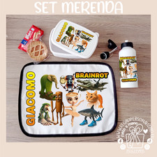 SET SCUOLA MERENDA ITALIAN BRAINROT CON NOME -PORTAMERENDA TOVAGLIETTA BORRACCIA