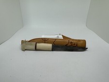 Coltello Sami vintage finlandese Puukko manico corna renna nordica e fodero in pelle