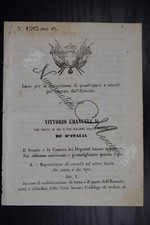 Regio Decreto VEII Requisizione quadrupedi e veicoli per servizio Esercito 1873