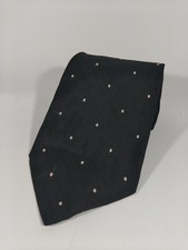 VALENTINO cravatta 100%seta silk  nero/bianco puntinato Pois necktie A912