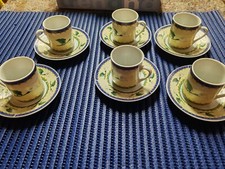 6 Tazzine Caffè In Fine Porcellana Nuove Mai Usate ✨Fiori La CALLA✨Occasione?