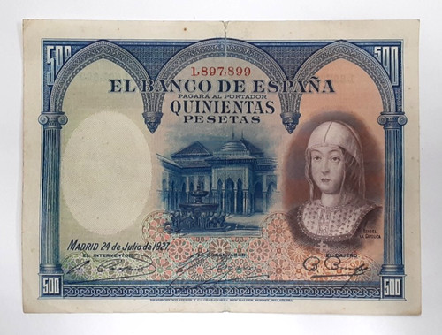 Banconota 500 pesetas spagna - pesetas,
