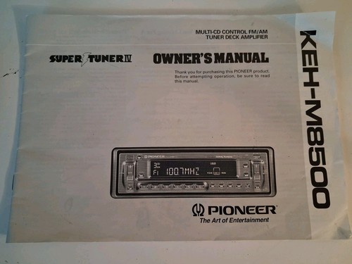 Pioneer keh m8500 manuale - keh-m8500,