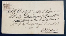 Lombardo Veneto 30 Cent 1854/58 Marcaria Coperta X Padova A Militare
