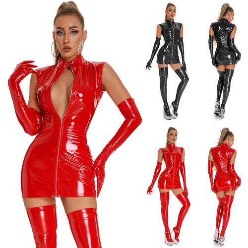 Abito donna zip pelle