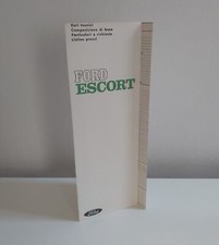 Ford Escort - Depliant Brochure Dati Tecnici e Prezzi Italiano, Gennaio 1969