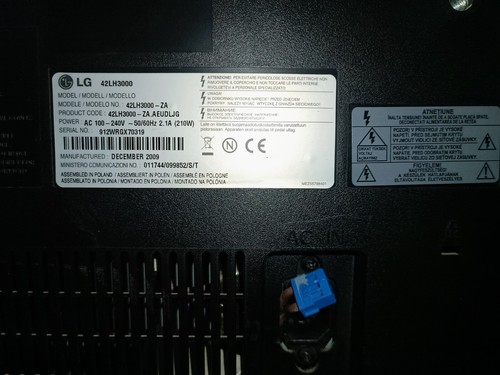 Téléviseur 42lh3000 carte - lg,
