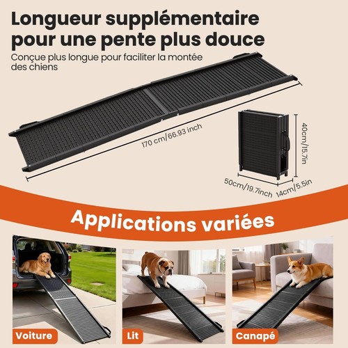 Rampe per cani auto - auto, 170cm