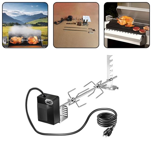 Kit spiedo girarrosto griglia