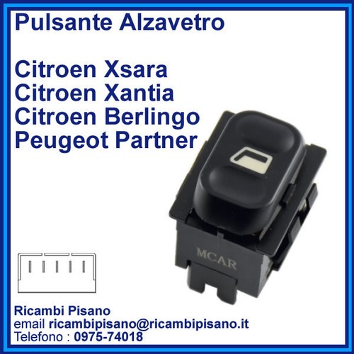 Pulsante alzavetro peugeot - alzavetro,