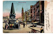 C.POSTALE - NAPOLI - PIAZZA DEL MERCATO - VIAGGIATA 1906 - FORMATO PICCOLO