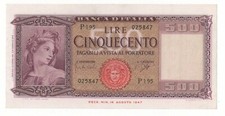 500 LIRE ITALIA ORNATA DI