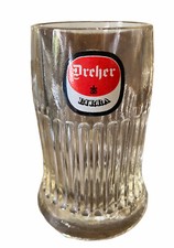VECCHIO RARO BOCCALE BICCHIERE VETRO BIRRA DREHER VINTAGE ANNI 60 Glass