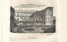 Stampa antica BERGAMO Palazzo