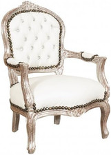 Poltrona Barocca 75X50X50 Cm - Sedie Luigi XVI - Poltroncina Camera Da Letto Sti