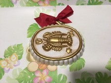 Thun formella vintage dorata segni zodiacali cancro con nastrino rosso originale